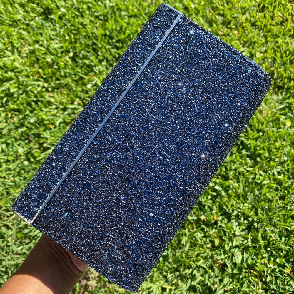 Jimmy Choo Cayla Navy Mix Clutch